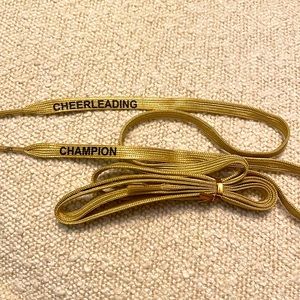 Metallic Gold Cheerleading/Champion Shoelaces